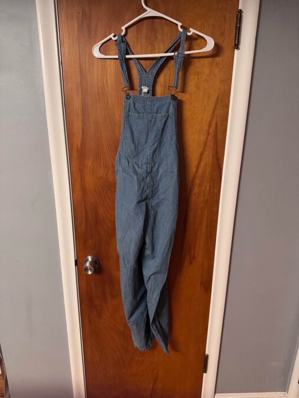 Denim pinstriped aerie Blue Overalls Jumpsuit cute fit small